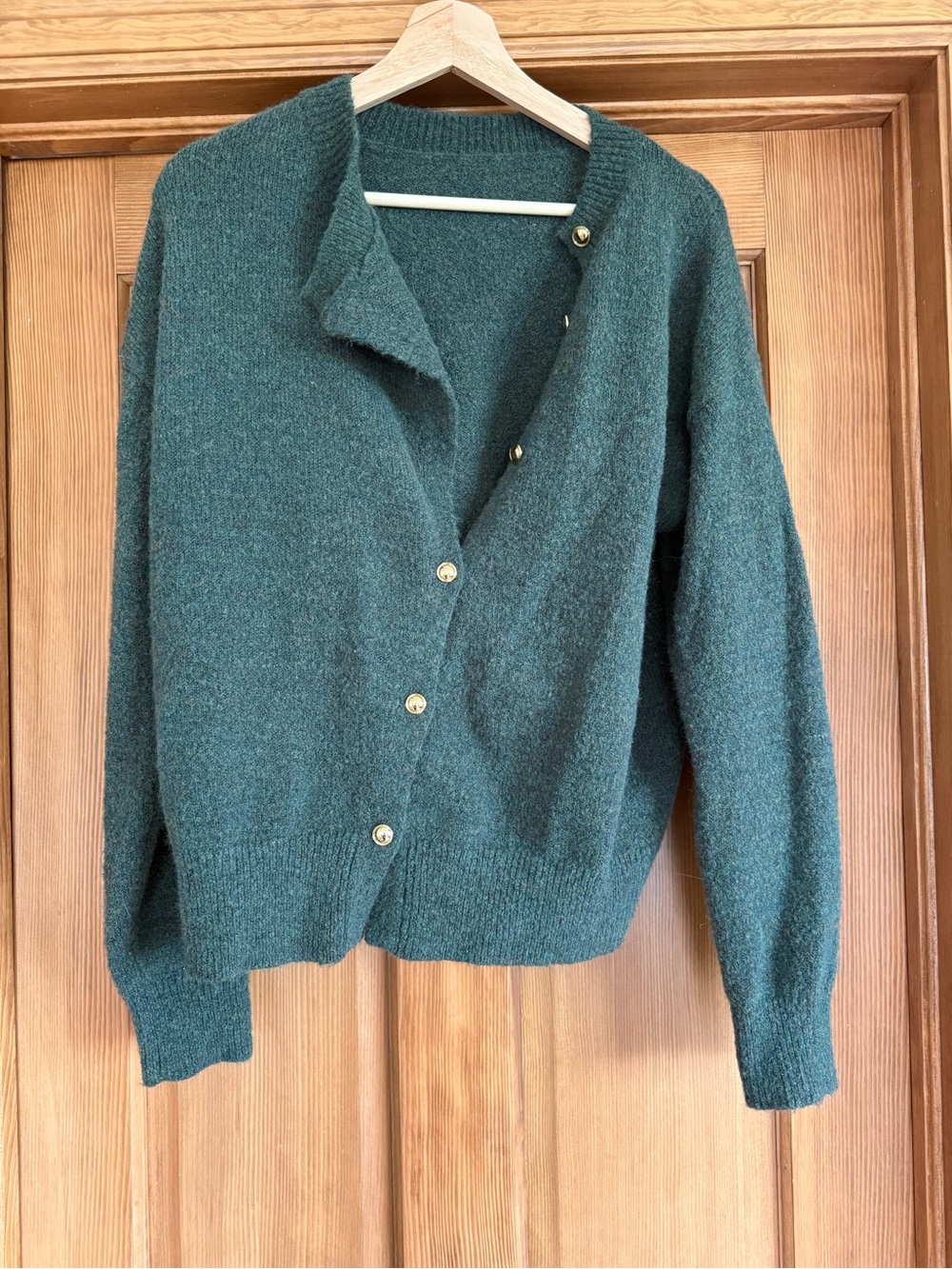 Cider Teal Green Button-Front Women's Cardigan